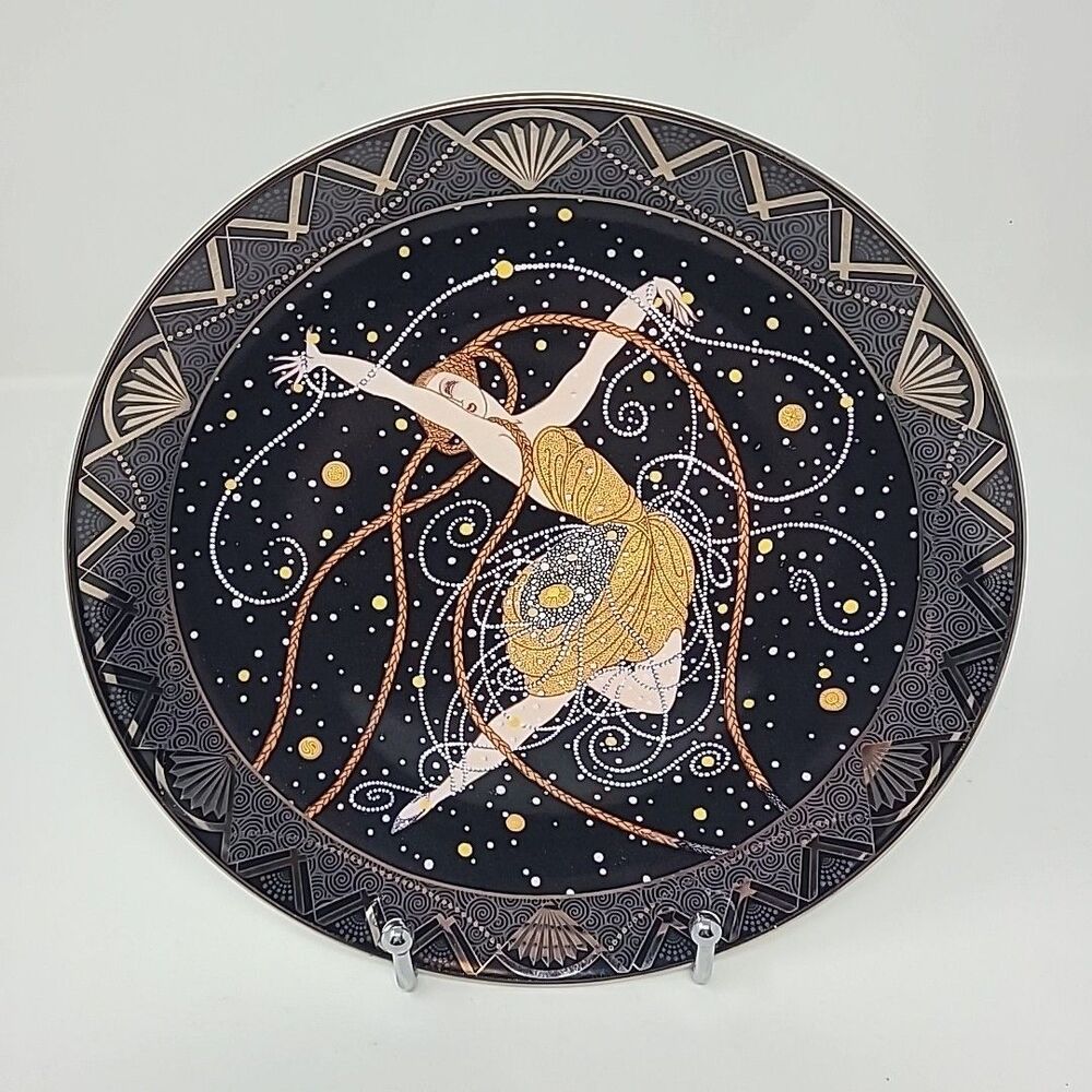 Franklin Mint Royal Doulton Erte and "Ondee" Plate Art Deco Design Limited Edit.